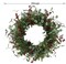 Christmas Wreath, Front Door Christmas Wreaths, Artificial Christmas Wreath with Sparkling Leaves and Pine Needles combined with Plump Pine and Red Berries, Indoor Wall Window Decor.